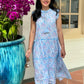 Lacey Cotton Dress | Ruffles Blue