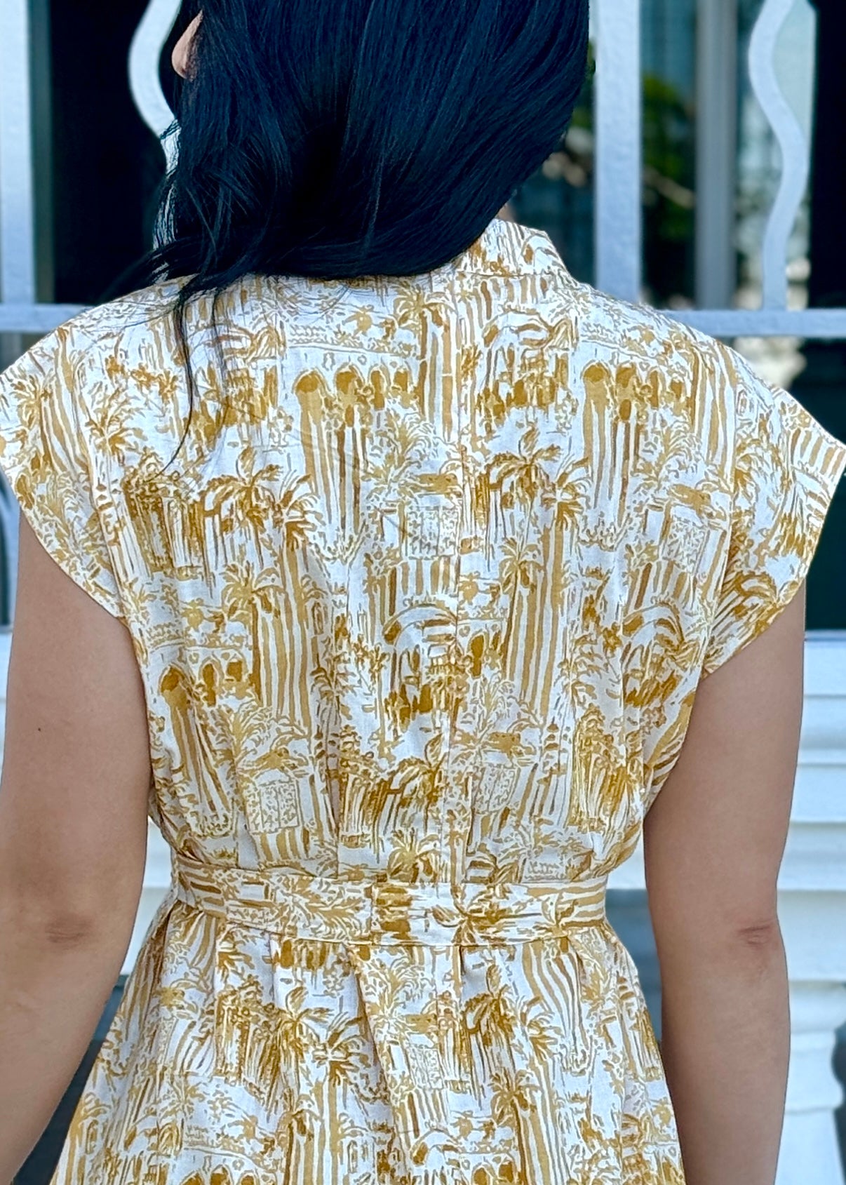 Kiara Cotton Dress - Coastal Yellow