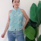 Eka Halter Batik Top | Turquoise