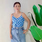 Bea Cotton Camisole - Garden Blue