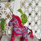 SET OF 3 : HORSE CNY ORNAMENT- Batik Red Blue