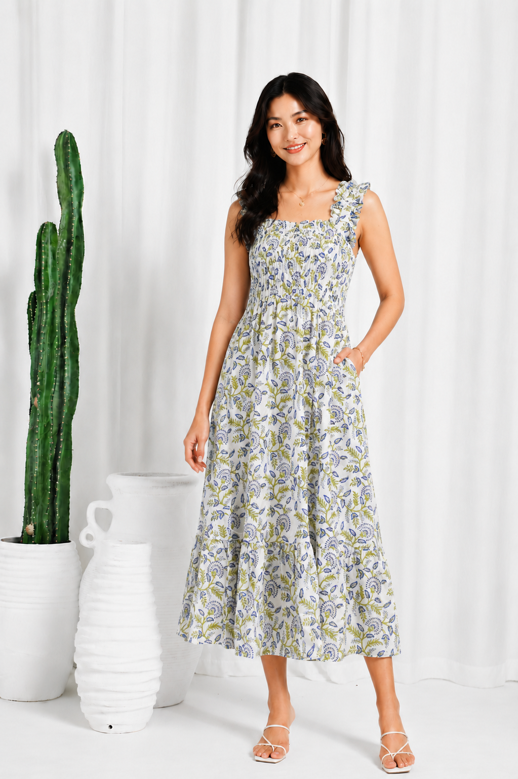Elodie Dress - Wildflower Blue