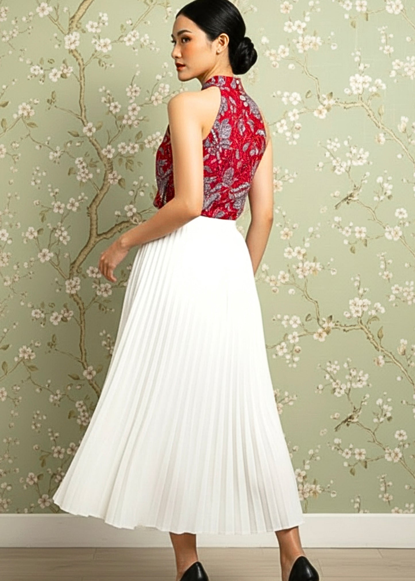 Eka Halter Batik Top | Batikfully Red