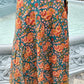 Mara Wrap Skirt | Teal Yellow