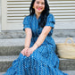 Debra Maxi Dress - Chevron Blue