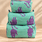 Handblock Cotton Pouch | Lilac Tiger