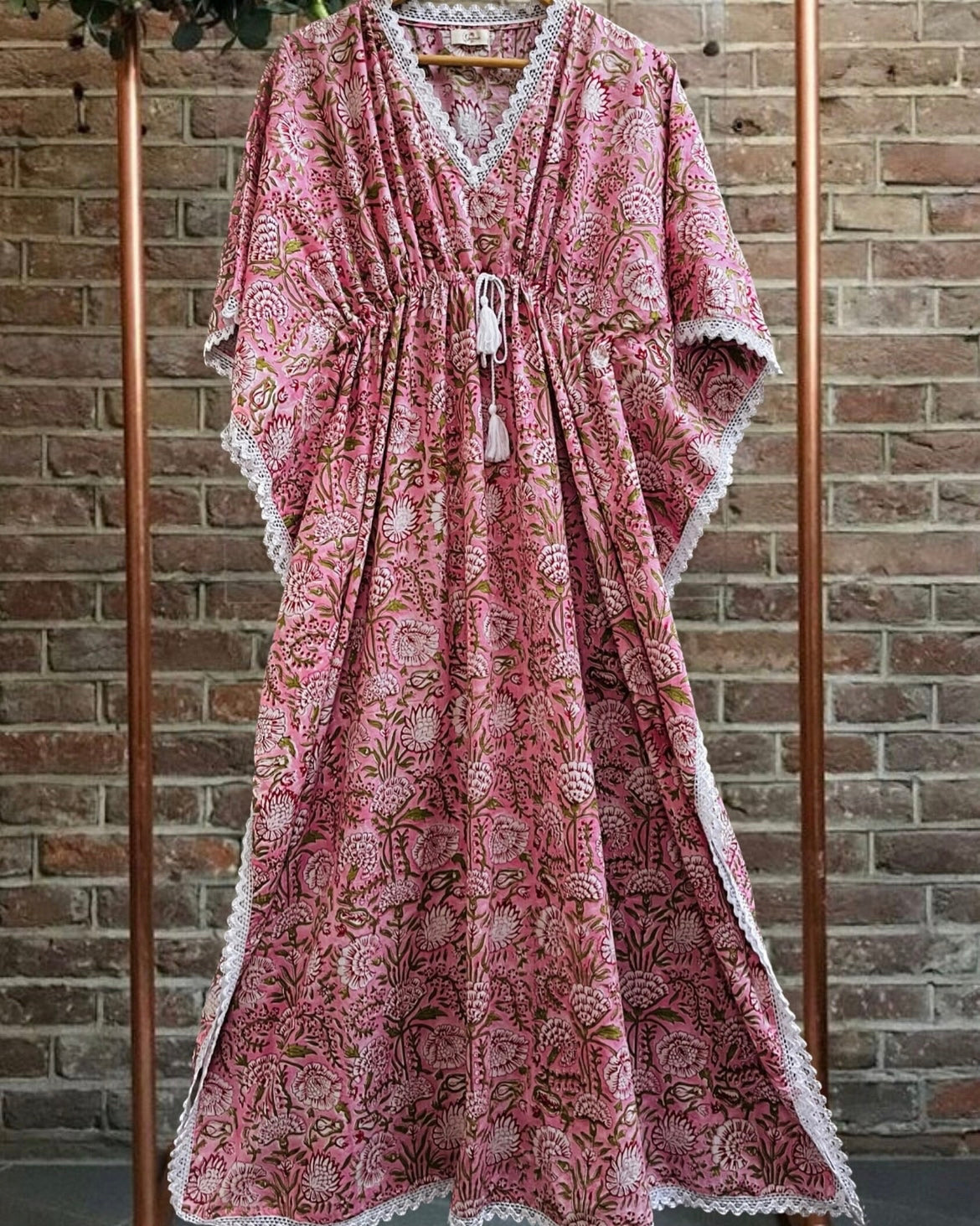 Junia Cotton Kaftan - Summer Pink