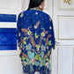 Cotton Batik Kimono- Cobalt Green Batik