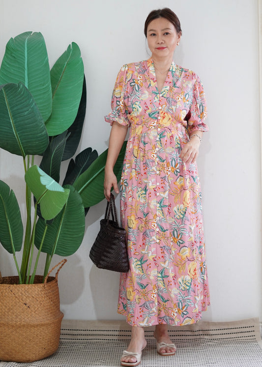 Calla Dress | Coral Pink
