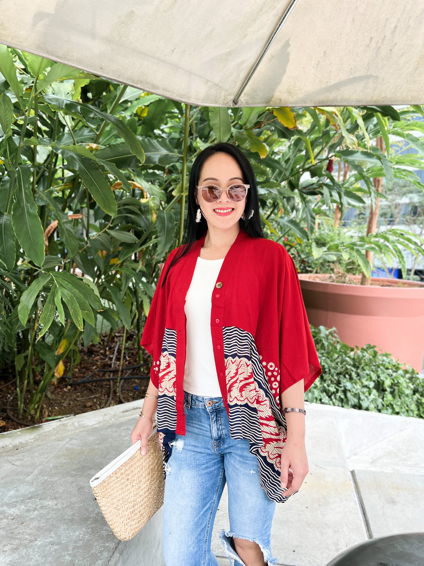 Batik Kimono- Audrey Red Batik