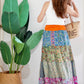 Silky Patchwork Skirt | Patchwork Orange