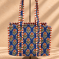 Handblock Tote Bag | Blue Garden