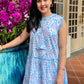 Lacey Cotton Dress | Ruffles Blue