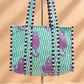 Handblock Tote Bag | Lilac Tiger