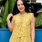 Lacey Cotton Dress | Ruffles Yellow