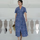 Galia Flutter Sleeve Dress - Spring Blue