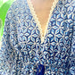 Junia Cotton Kaftan - Summer Blue