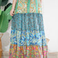 Silky Patchwork Skirt | Patchwork Teal
