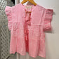 Nico Tassel Cotton Top | Blush stripe