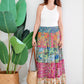 Silky Patchwork Skirt | Patchwork Pink