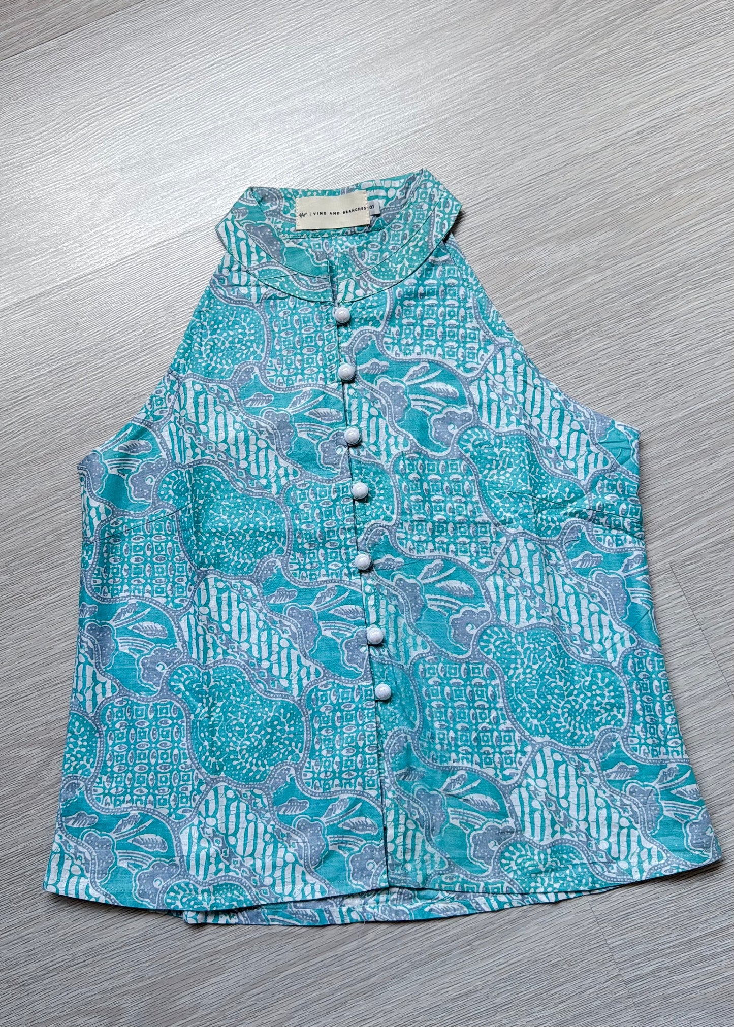 Eka Halter Batik Top | Turquoise