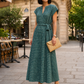 Kiara Cotton Dress | Retro Green