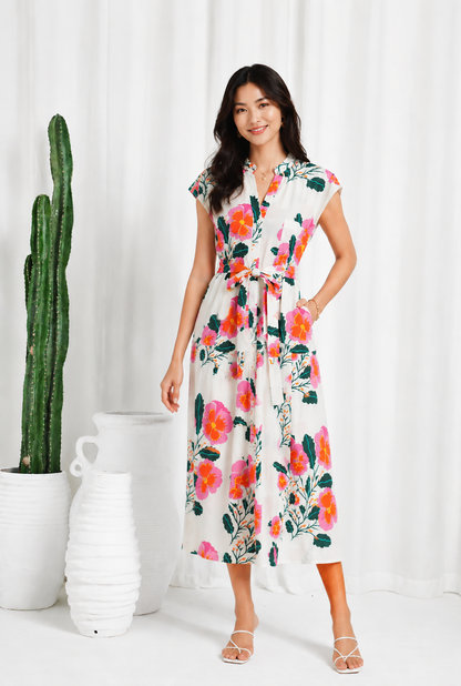 Kiara Cotton Dress | Summer Garden