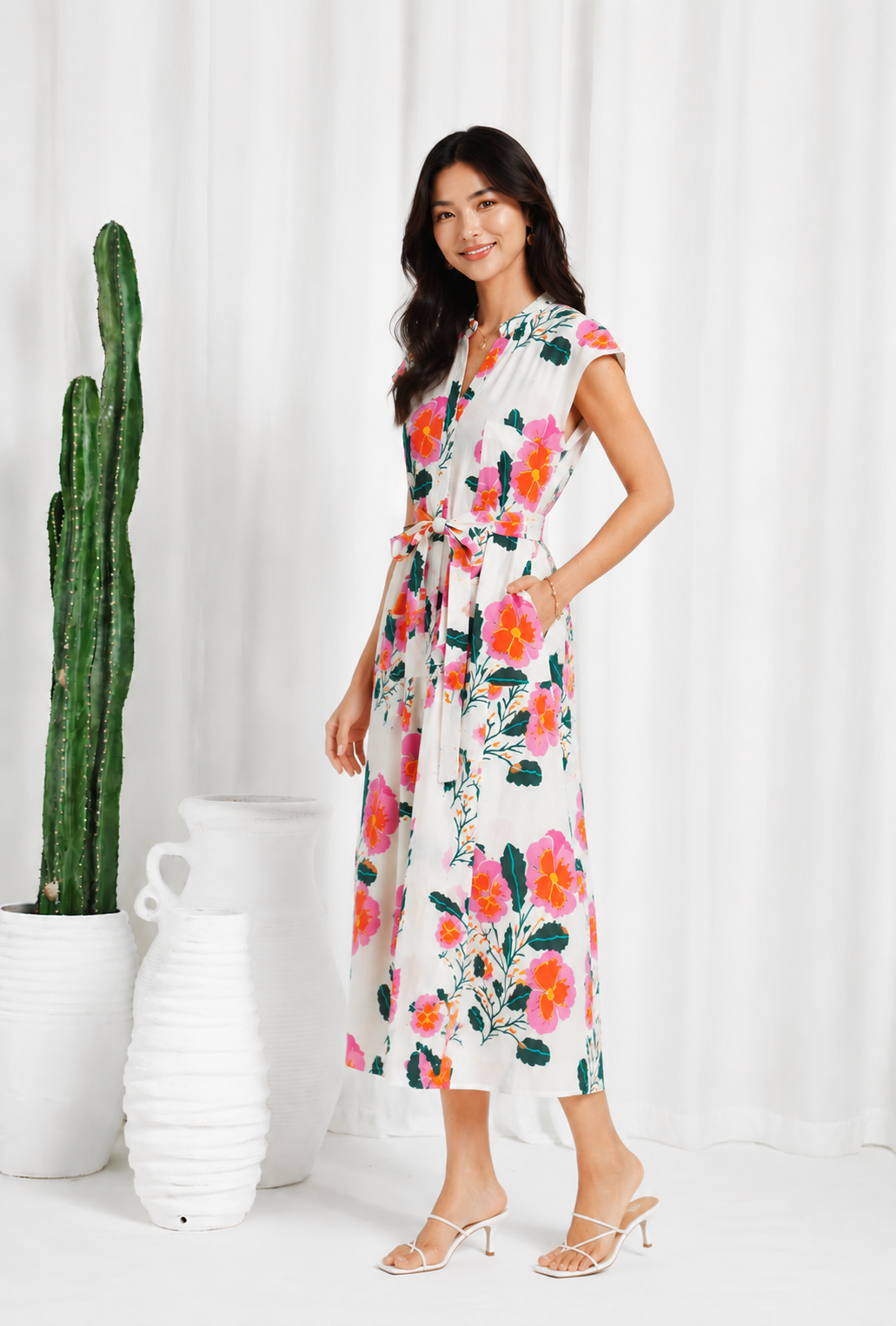 Kiara Cotton Dress | Summer Garden