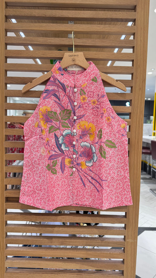Eka Halter Batik Top | Premium Batik Pretty In Pink