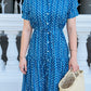 Debra Maxi Dress - Chevron Blue
