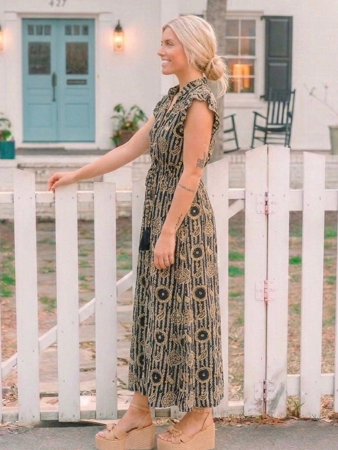 Winona Dress | Black Gold