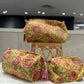 Handblock Cotton Pouch |  Yellow Floral