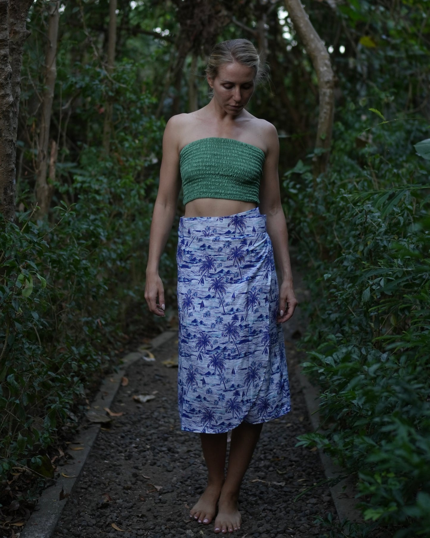 Naomi Wrap Skirt - Hawaiian Blue