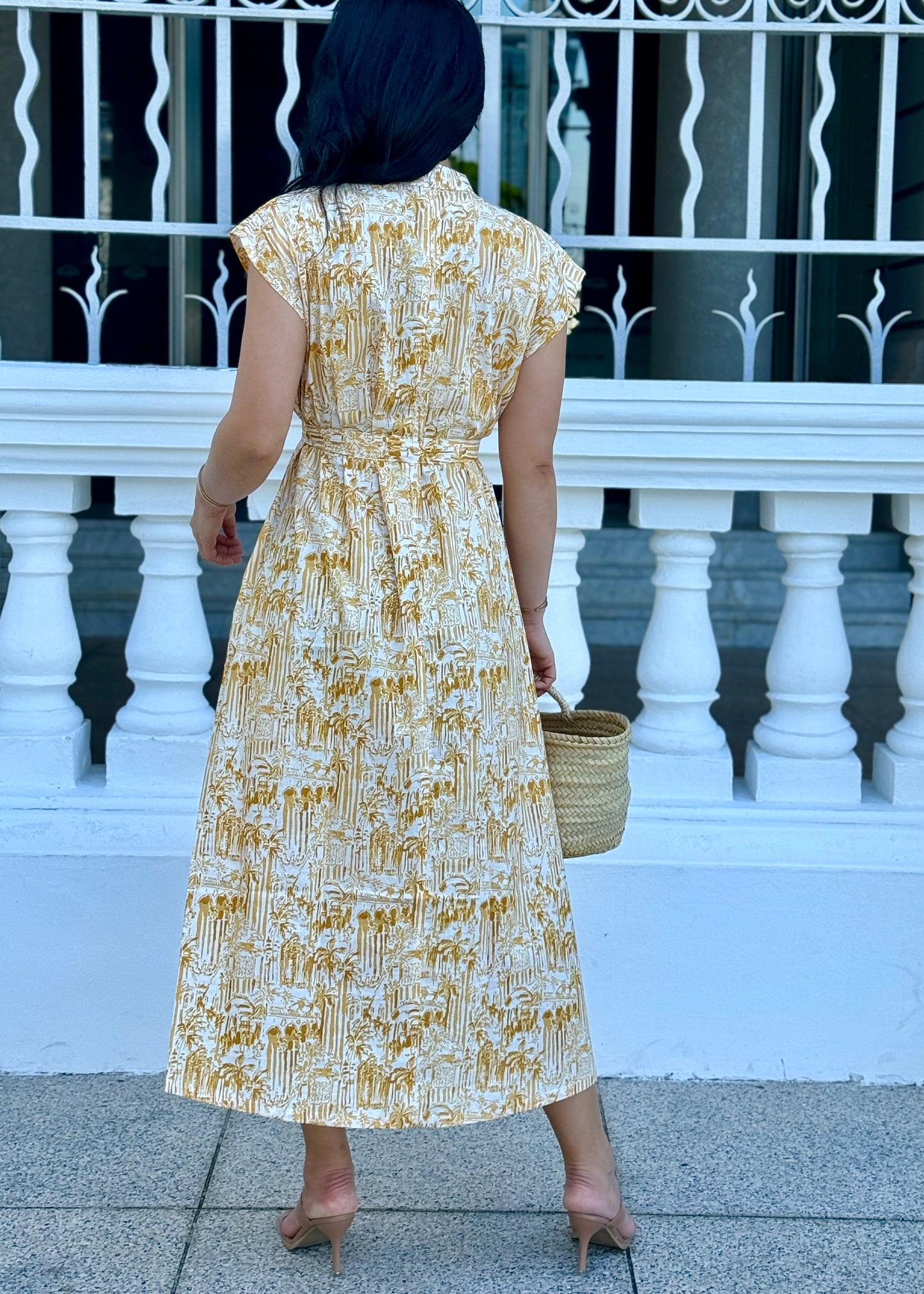 Kiara Cotton Dress - Coastal Yellow