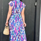 Kiara Cotton Dress | Ikat Pink