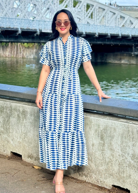 Debra Maxi Dress | Navy Fletch