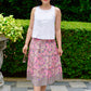 Suzie Batik A-line Skirt - Peony Whisper