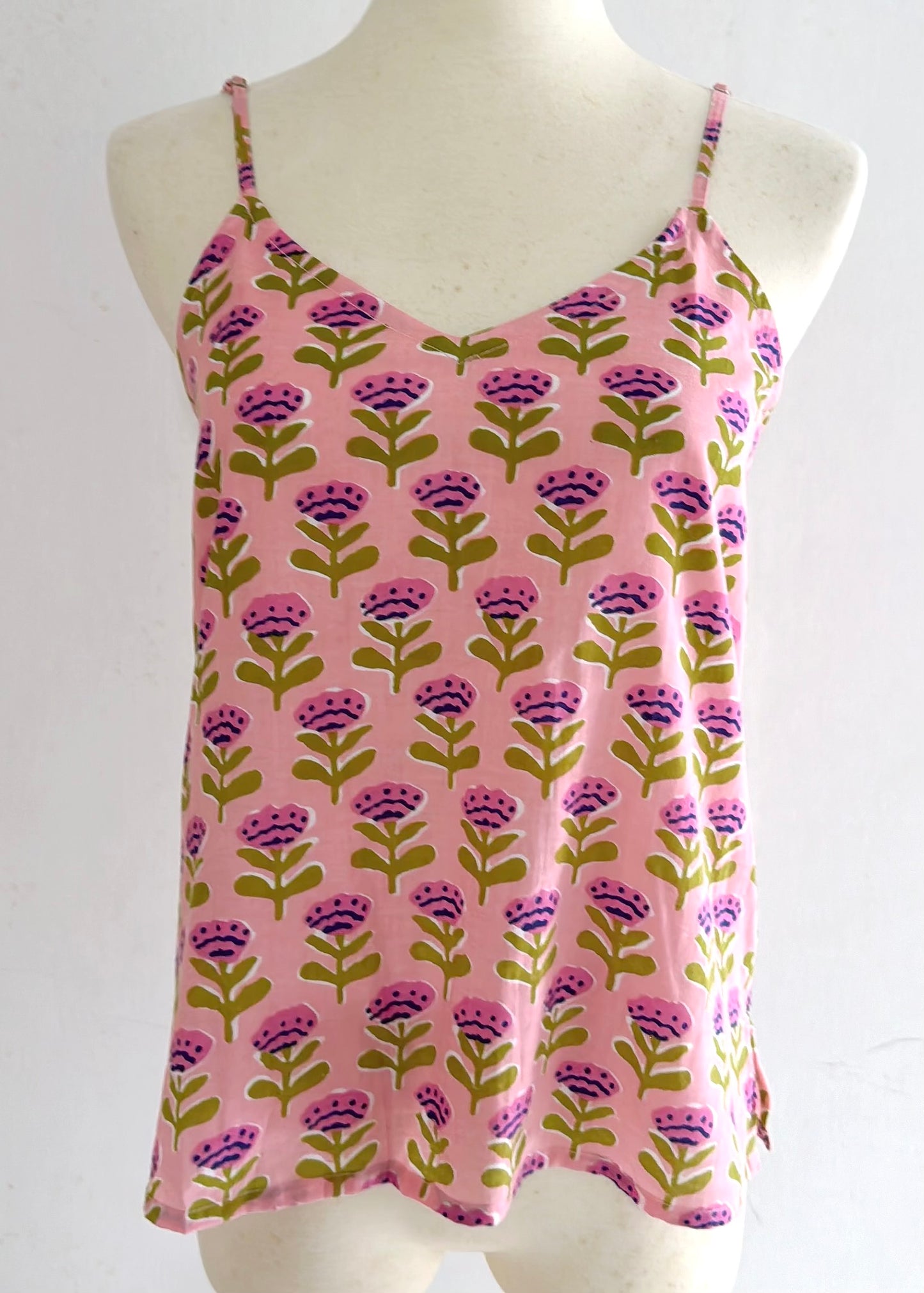 Bea Cotton Camisole - Garden Pink