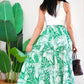 Zenus Handblock Skirt | Green Palm