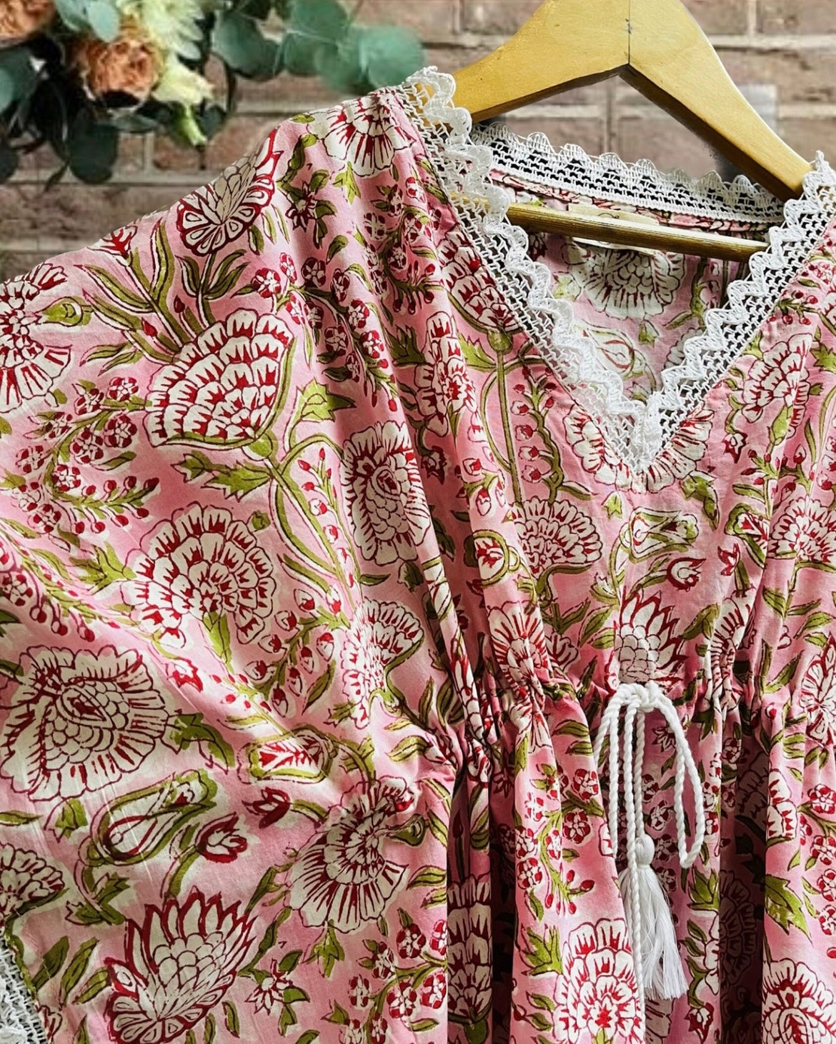 Junia Cotton Kaftan - Summer Pink