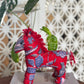 SET OF 3 : HORSE CNY ORNAMENT- Batik Red Blue