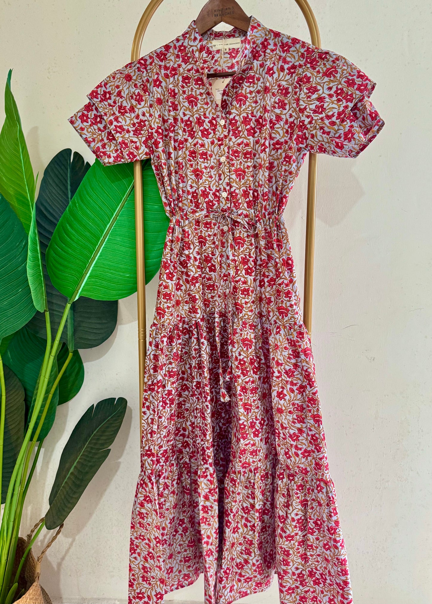 Debra Maxi Dress - Peony Red