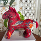 SET OF 3 : HORSE CNY ORNAMENT- Batik Red Orange