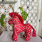 SET OF 3 : HORSE CNY ORNAMENT- Batik Red Beige