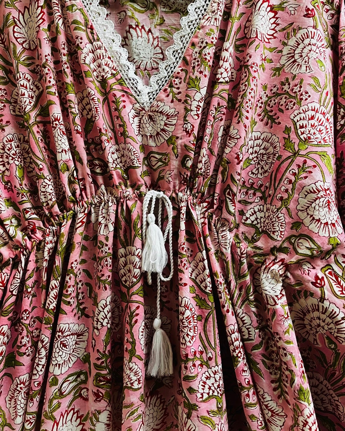 Junia Cotton Kaftan - Summer Pink
