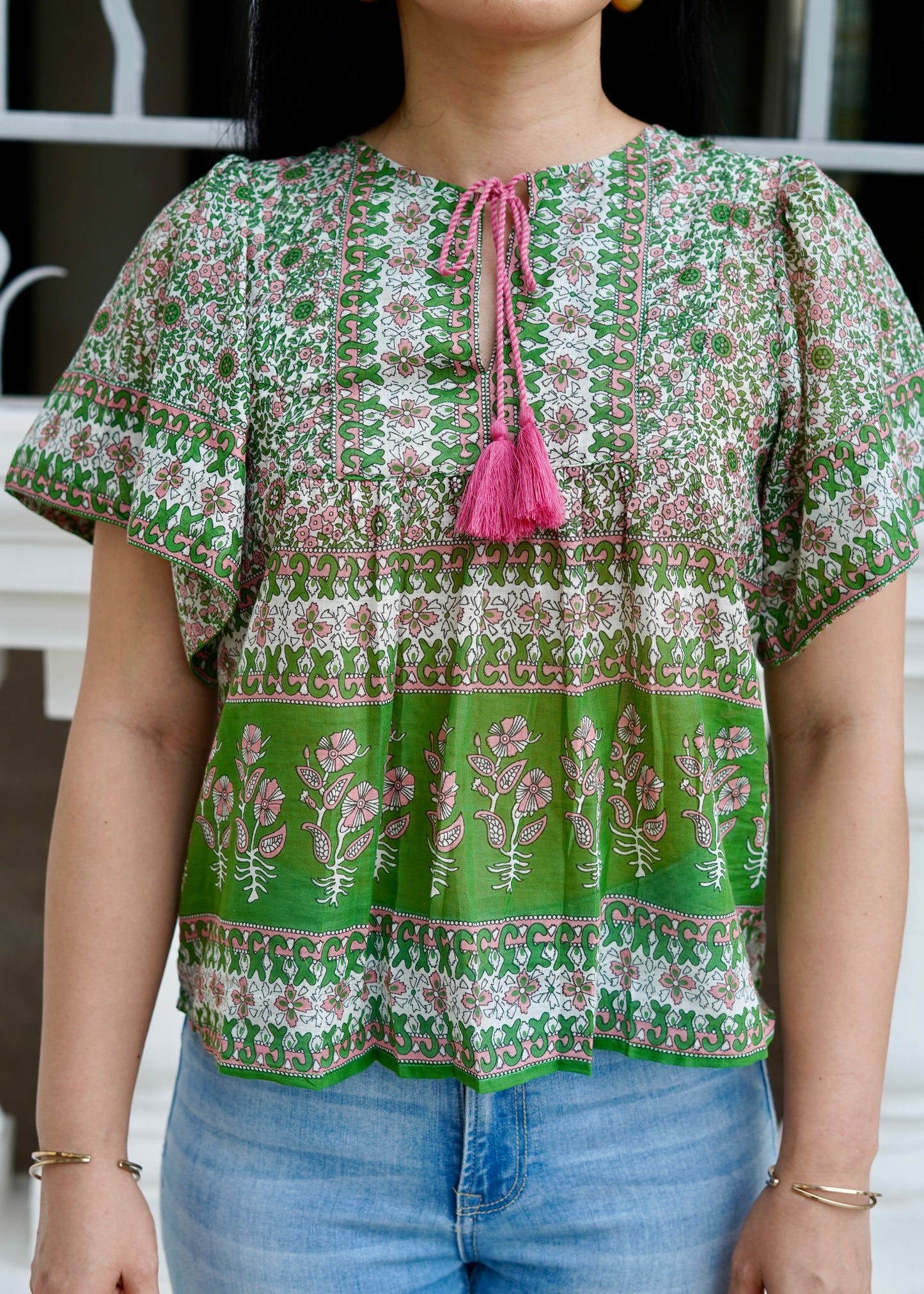 Vicky Cotton Top | Forest Green