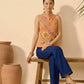 Eka Halter Batik Top | Orange Bloom