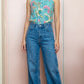 Eka Halter Batik Top | Turquoise Bloom
