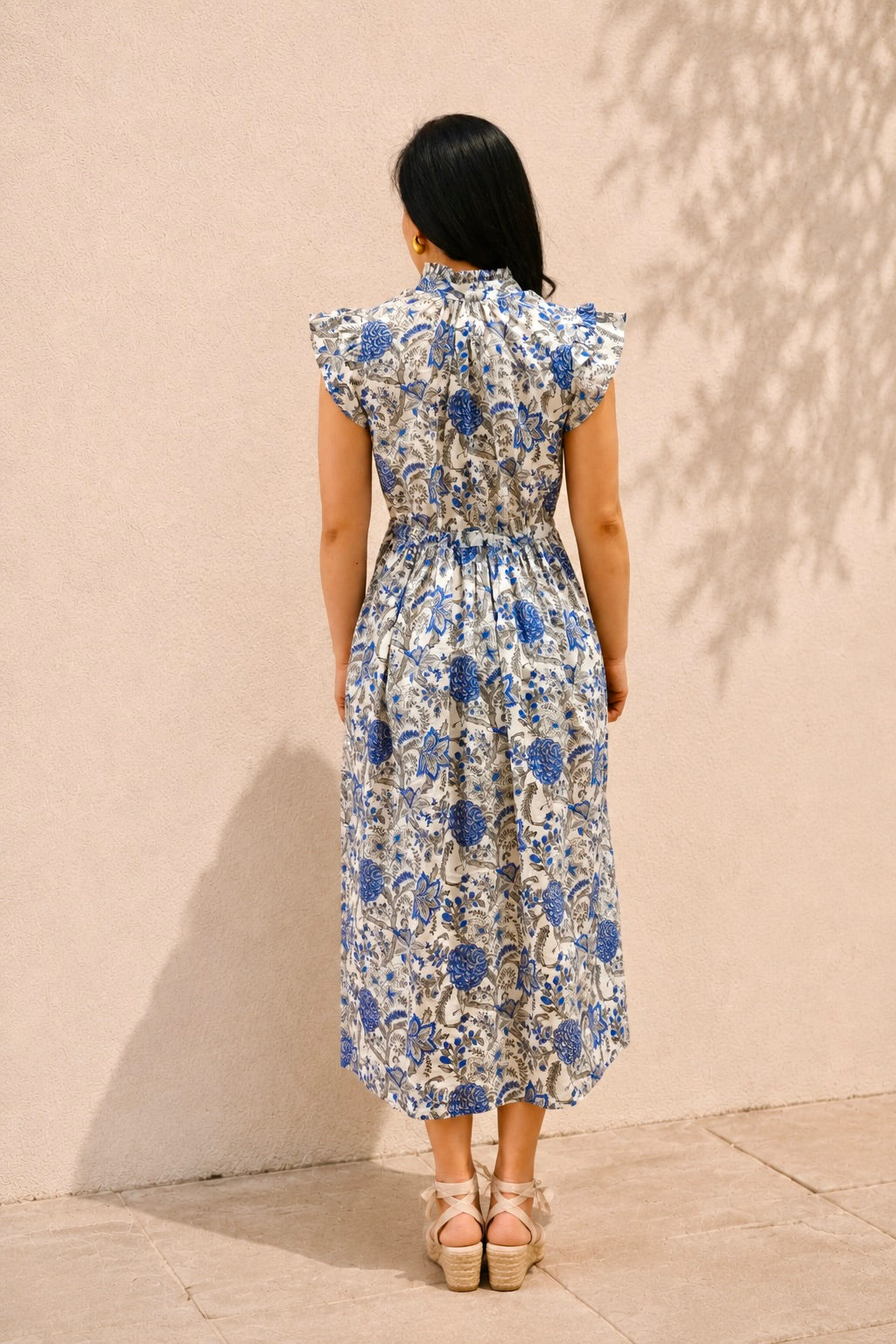 Winona Dress | Floral Navy