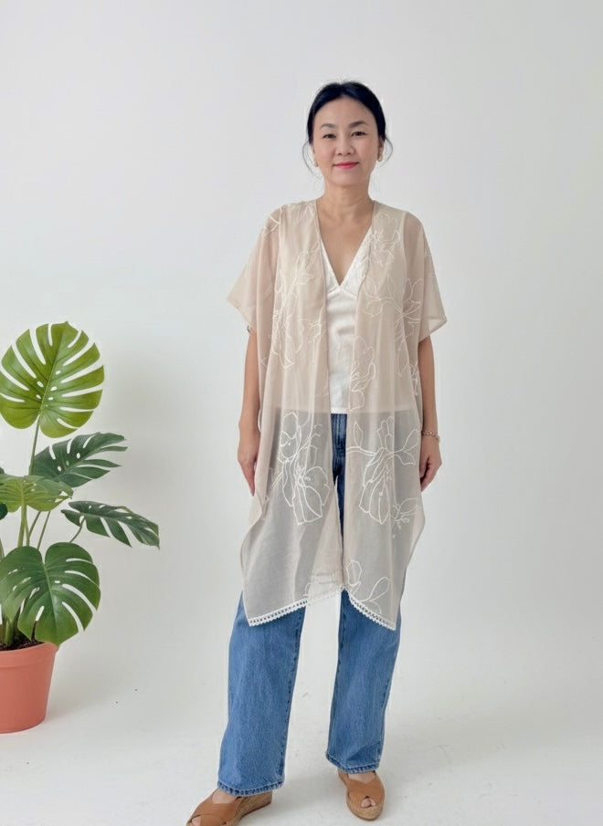 Jens Outer | Embroidery Beige